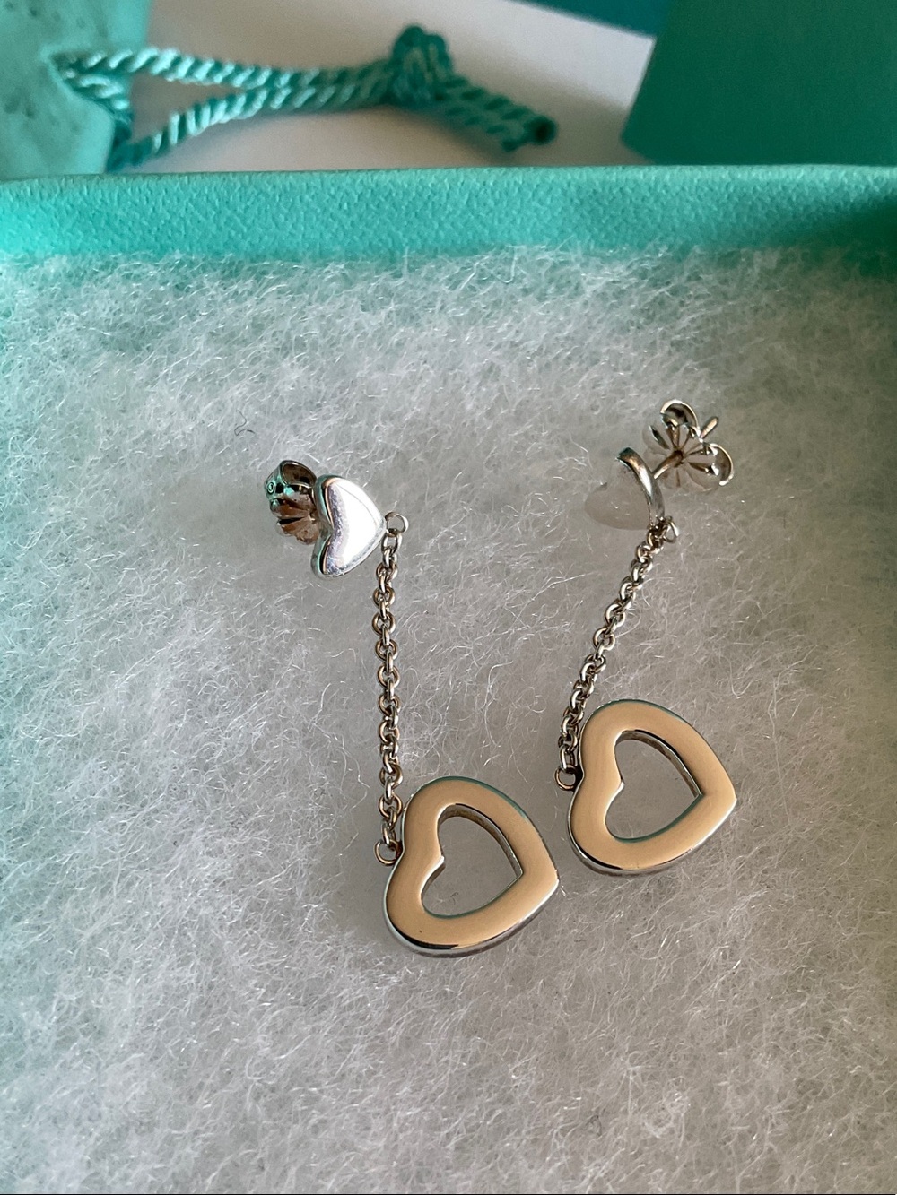 Tiffany & Co. Silver Heart Drop Earrings - Silver - Picture 4 of 12